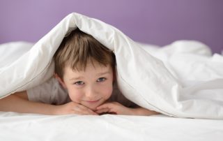 A child who has had problems with bedwetting