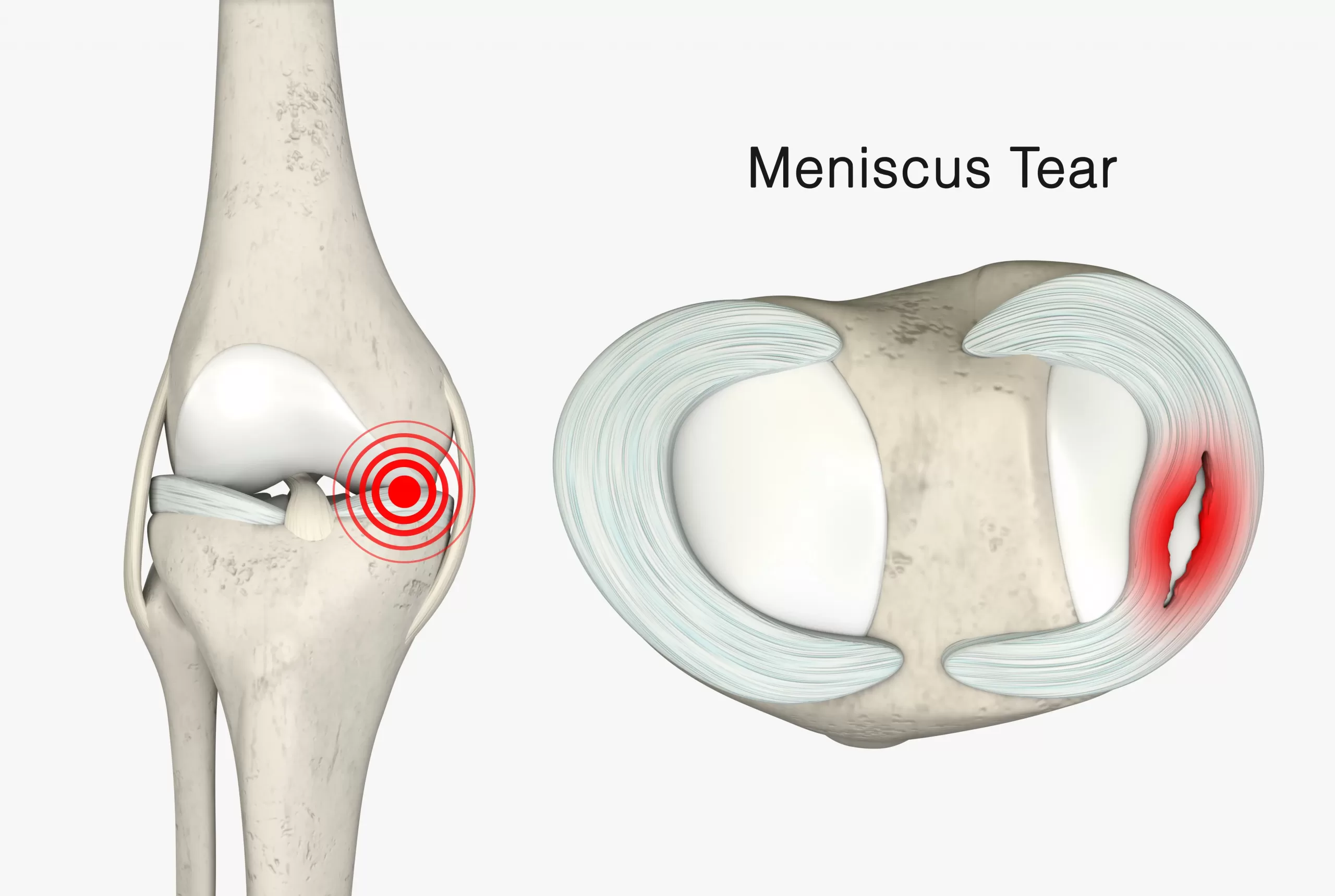 Meniscus Tear 3D Rendering